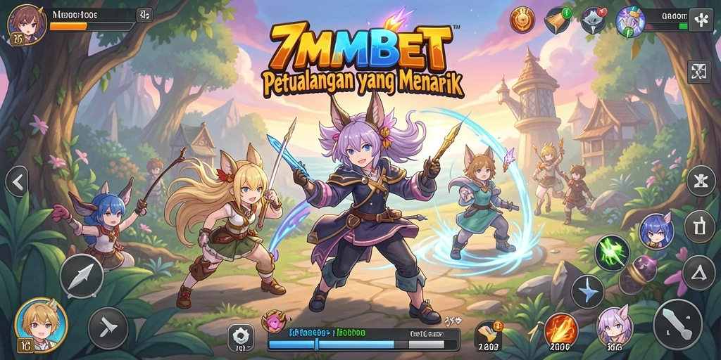 Tampilan grafis dari gameplay Anime di 7MMBET yang menakjubkan.