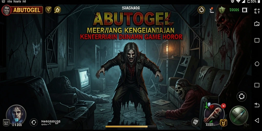 Tangkapan layar menampilkan aksi menegangkan di dalam game horor.