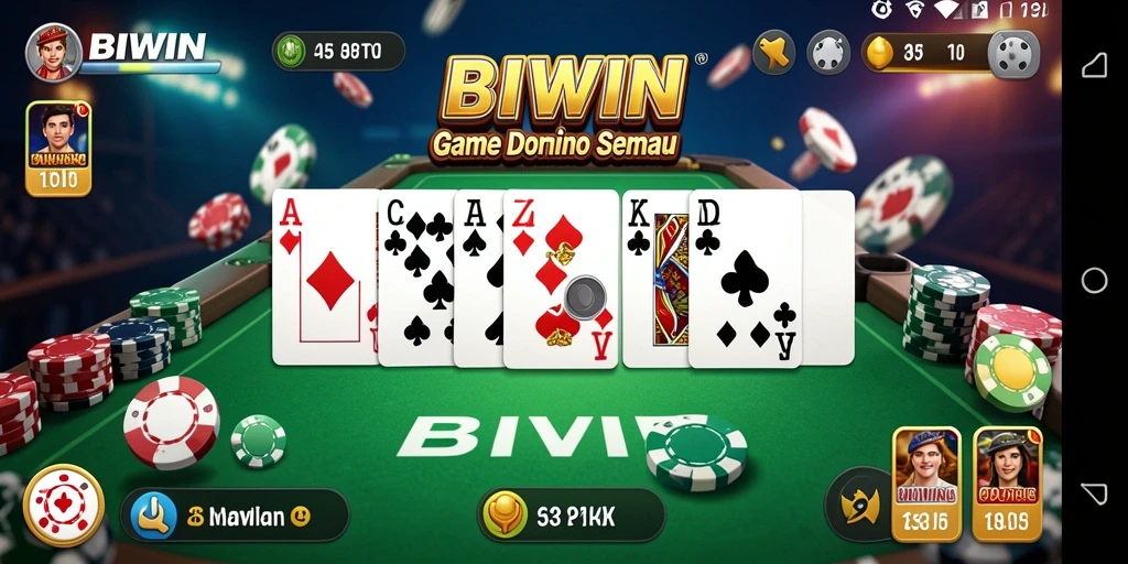 Tampilan menarik dari gameplay Domino di BIWIN.