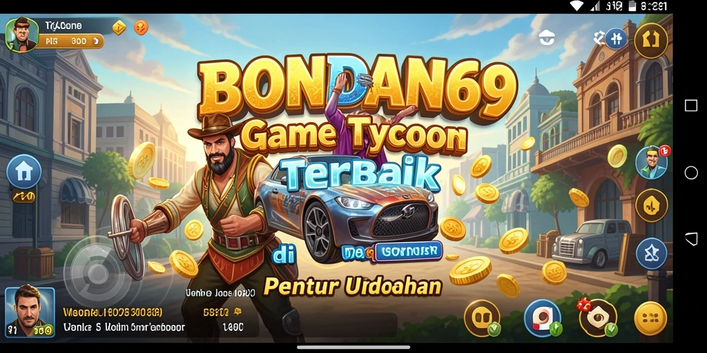 Tampilan gameplay yang menarik dari BONDAN69, memperlihatkan aktivitas manajemen bisnis.
