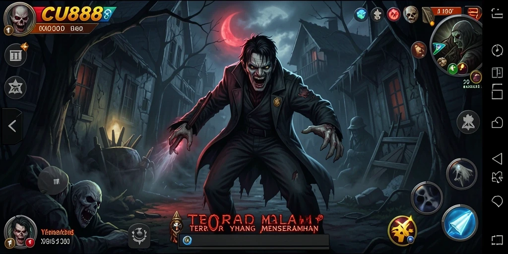 Gameplay CU888 yang mencekam dengan suasana horor yang kental.