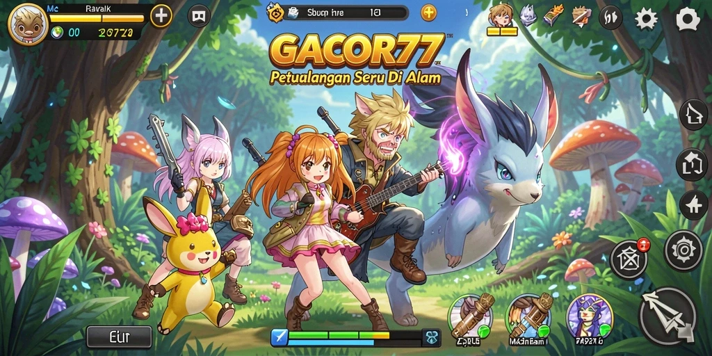 Gameplay menarik GACOR77 dengan karakter anime favorit.