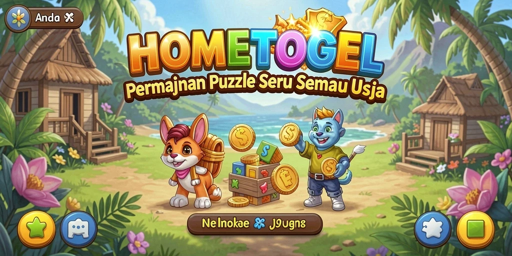 Tampilan gameplay menarik di HOMETOGEL dengan berbagai teka-teki.