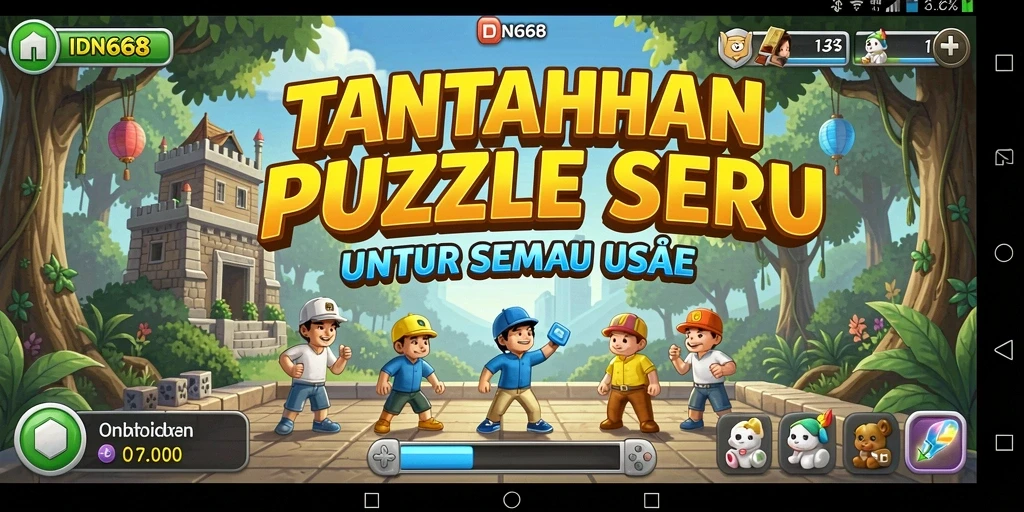 Gameplay menantang dalam IDN668 dengan berbagai puzzle menarik.