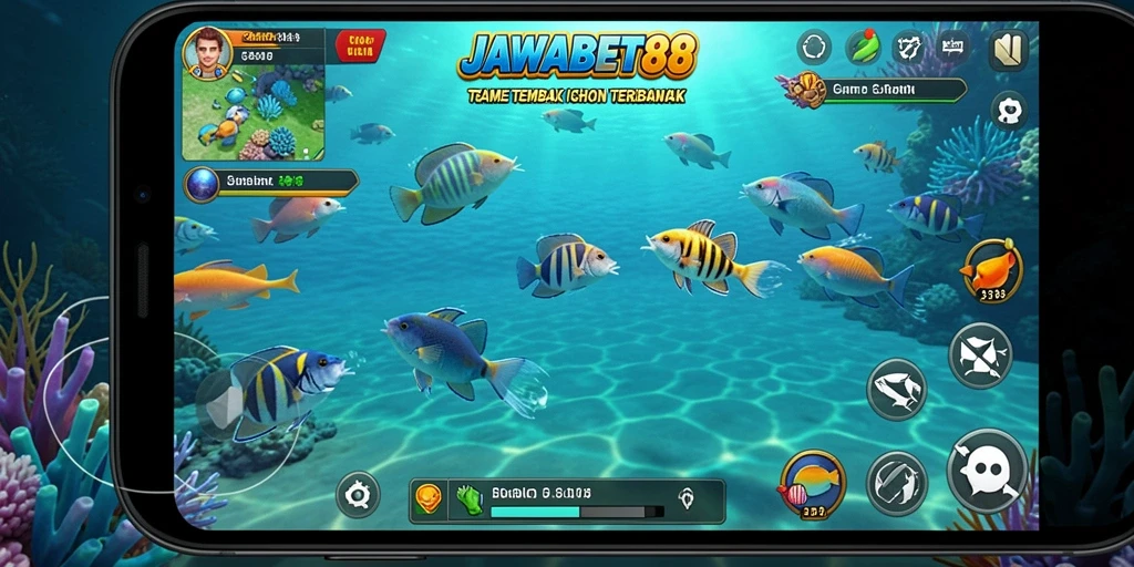 Gameplay Tembak Ikan yang menarik dan penuh warna.