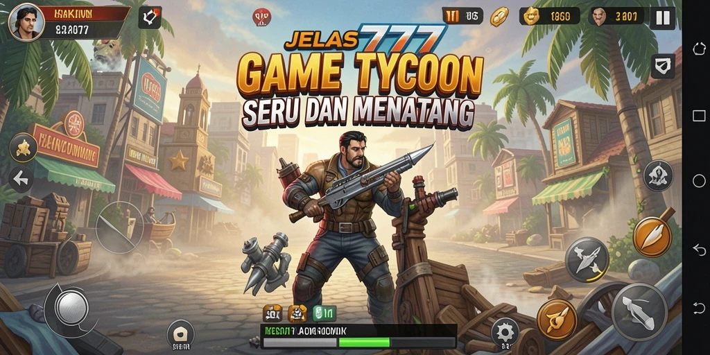 Gameplay JELAS777 yang menampilkan strategi Tycoon yang seru.