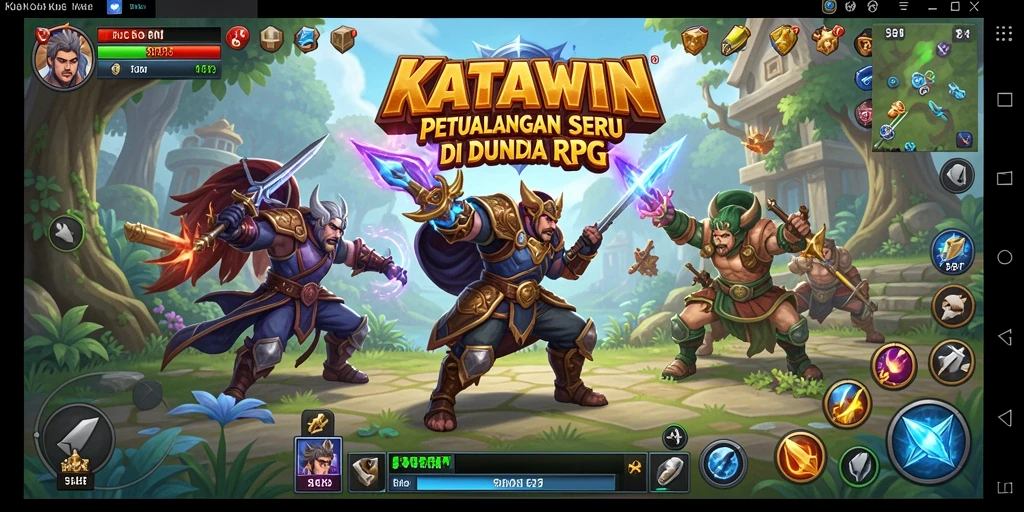 Tampilan screenshot gameplay KATAWIN dengan misi yang mendebarkan.