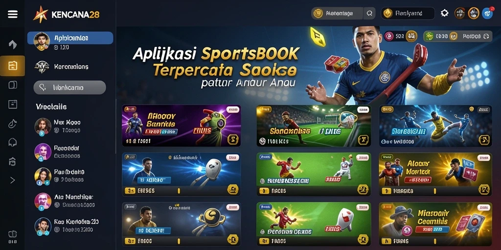 Tampilan gameplay KENCANA28 dengan berbagai pilihan taruhan olahraga.