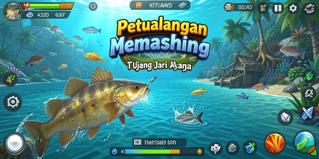 Tangkapan ikan yang melimpah dalam gameplay KITAWD yang mendebarkan.