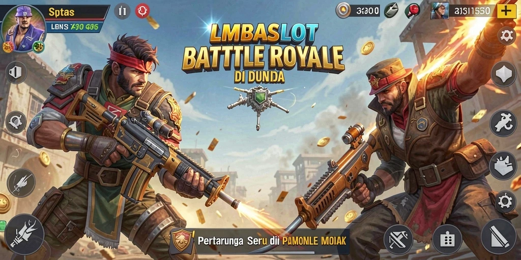 Tampilan gameplay seru dan adrenalina menyengat di LMBASLOT.