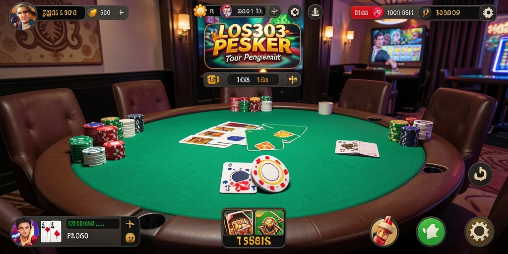 Tampilan gameplay poker yang seru dan kompetitif di LOS303.