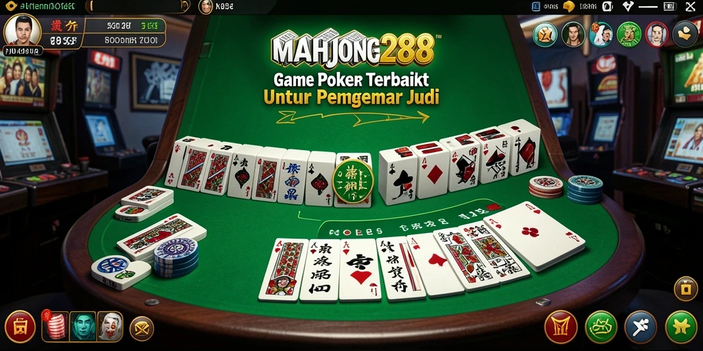 Tampilan gameplay seru dari MAHJONG288 dalam bermain Poker.