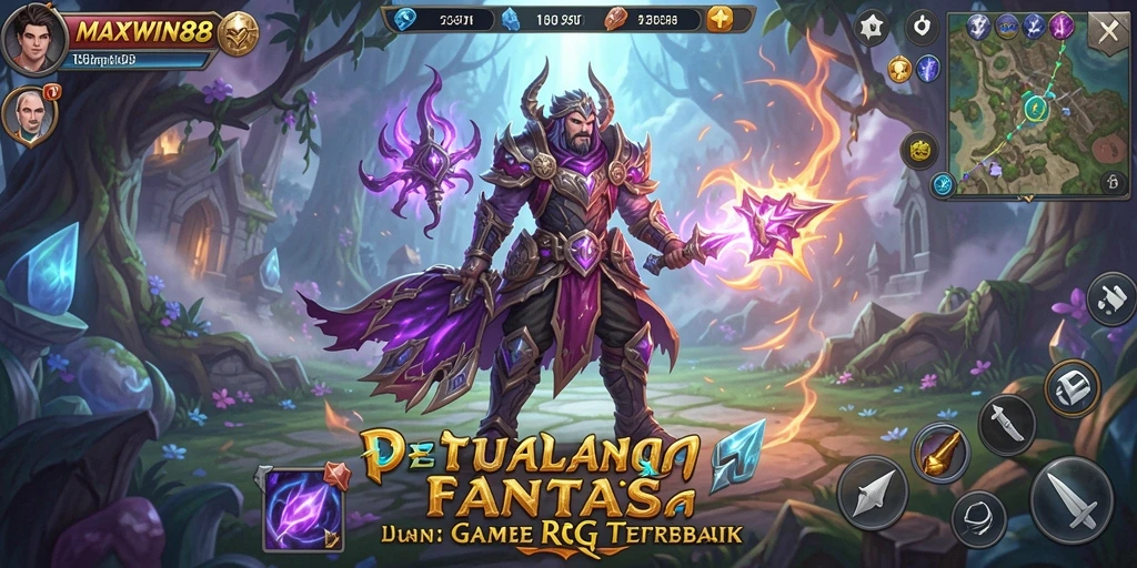 Tampilan gameplay menarik dari MAXWIN88 saat menjelajah dunia RPG.