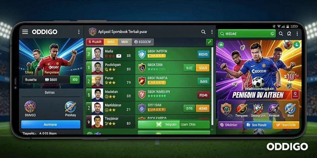 Tampilan gameplay ODDIGO dengan berbagai opsi taruhan yang menarik.