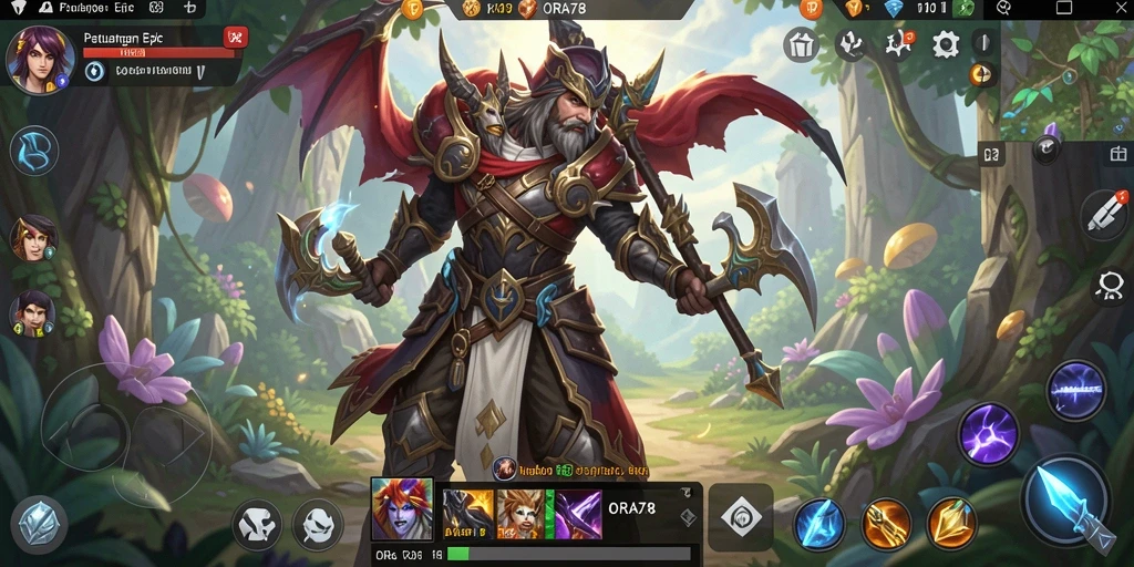 Gameplay ORA78 dengan pertarungan seru dan petualangan menantang.