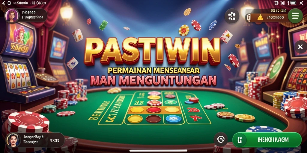 Tampilan gameplay PASTIWIN yang seru dan menarik bagi para pemain Kasino.