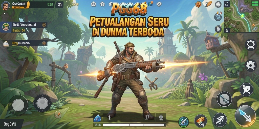 Menampilkan aksi seru di dunia terbuka PGG68.