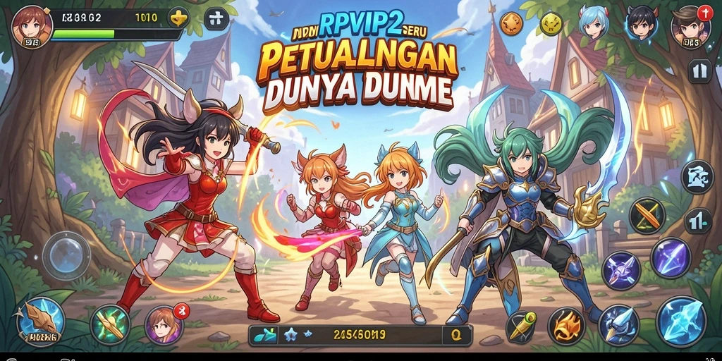 Tampilan gameplay RPVIP2 yang memukau dan penuh warna.