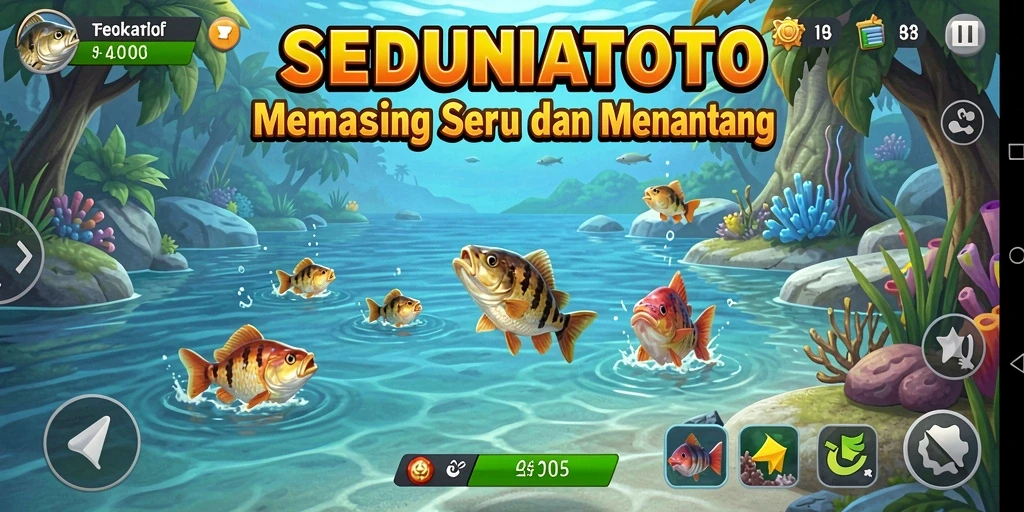 Gameplay menarik dari SEDUNIATOTO saat memancing di lokasi indah.