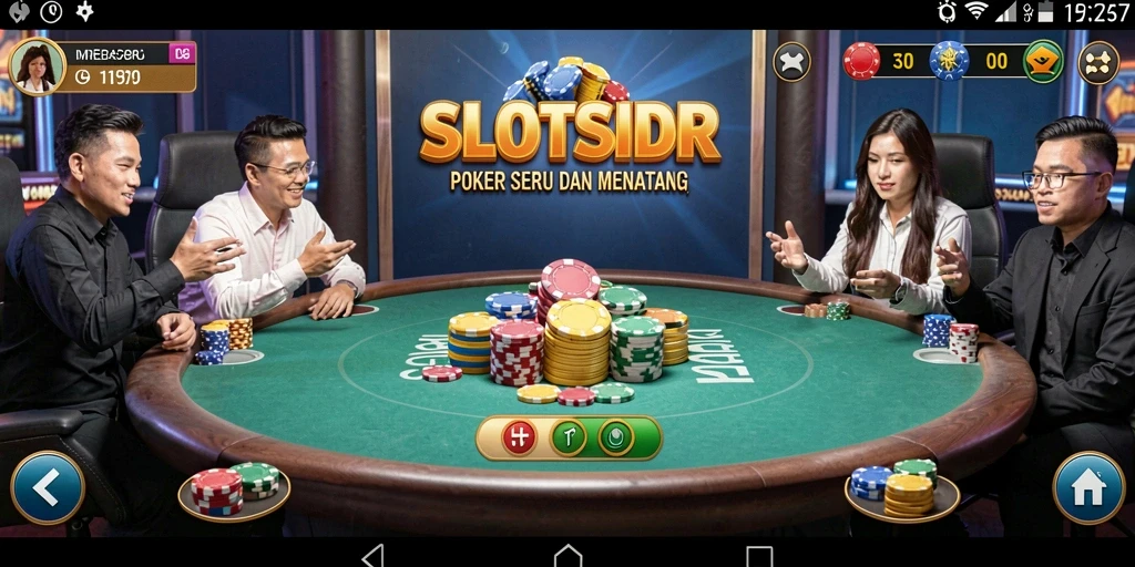 Tampilan gameplay Poker yang menarik di SLOTSIDR.