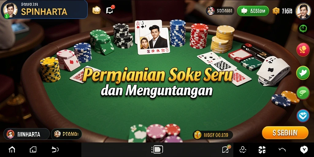 Tampilan gameplay SPINHARTA yang menarik dan mudah dipahami.