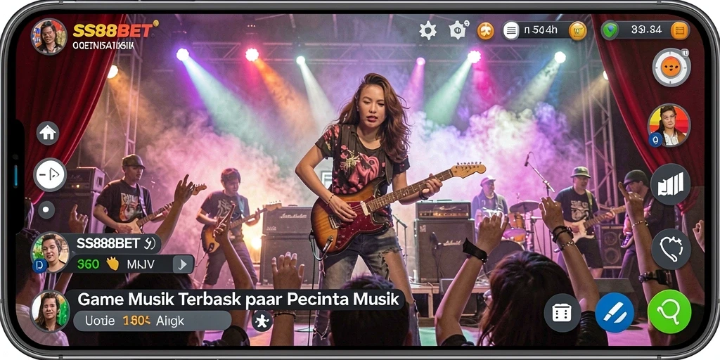 Tampilan gameplay seru SS88BET dengan berbagai pilihan lagu.