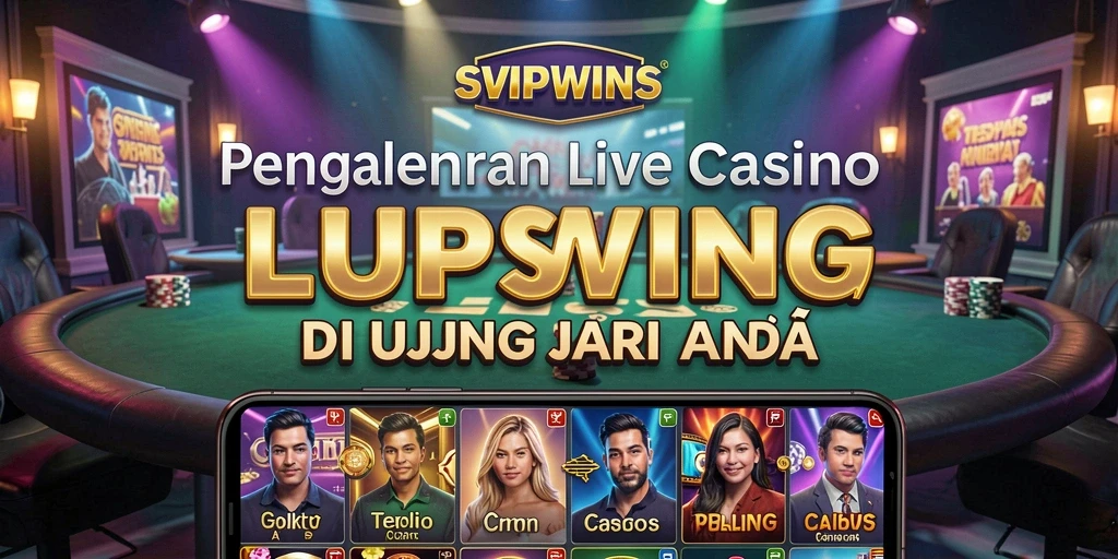 Screenshot gameplay SVIPWINS menunjukkan dealer langsung dan suasana kasino yang autentik.