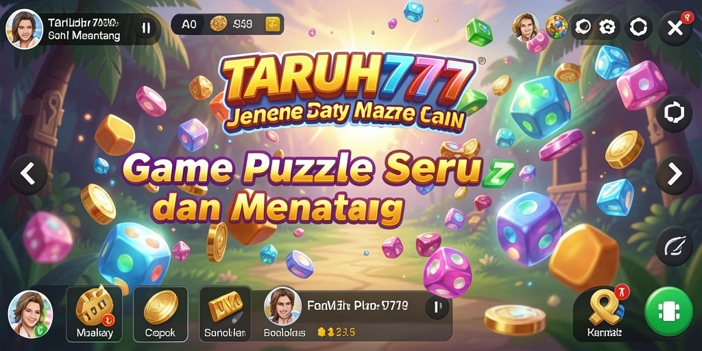 Tampilan menantang dari gameplay Puzzle TARUH777.