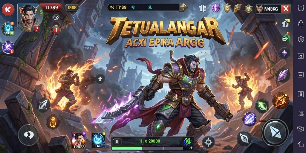Tangkapan layar TT789 menunjukkan aksi seru dalam pertarungan ARPG.